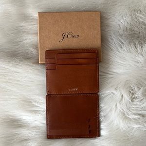 J Crew bi fold leather wallet